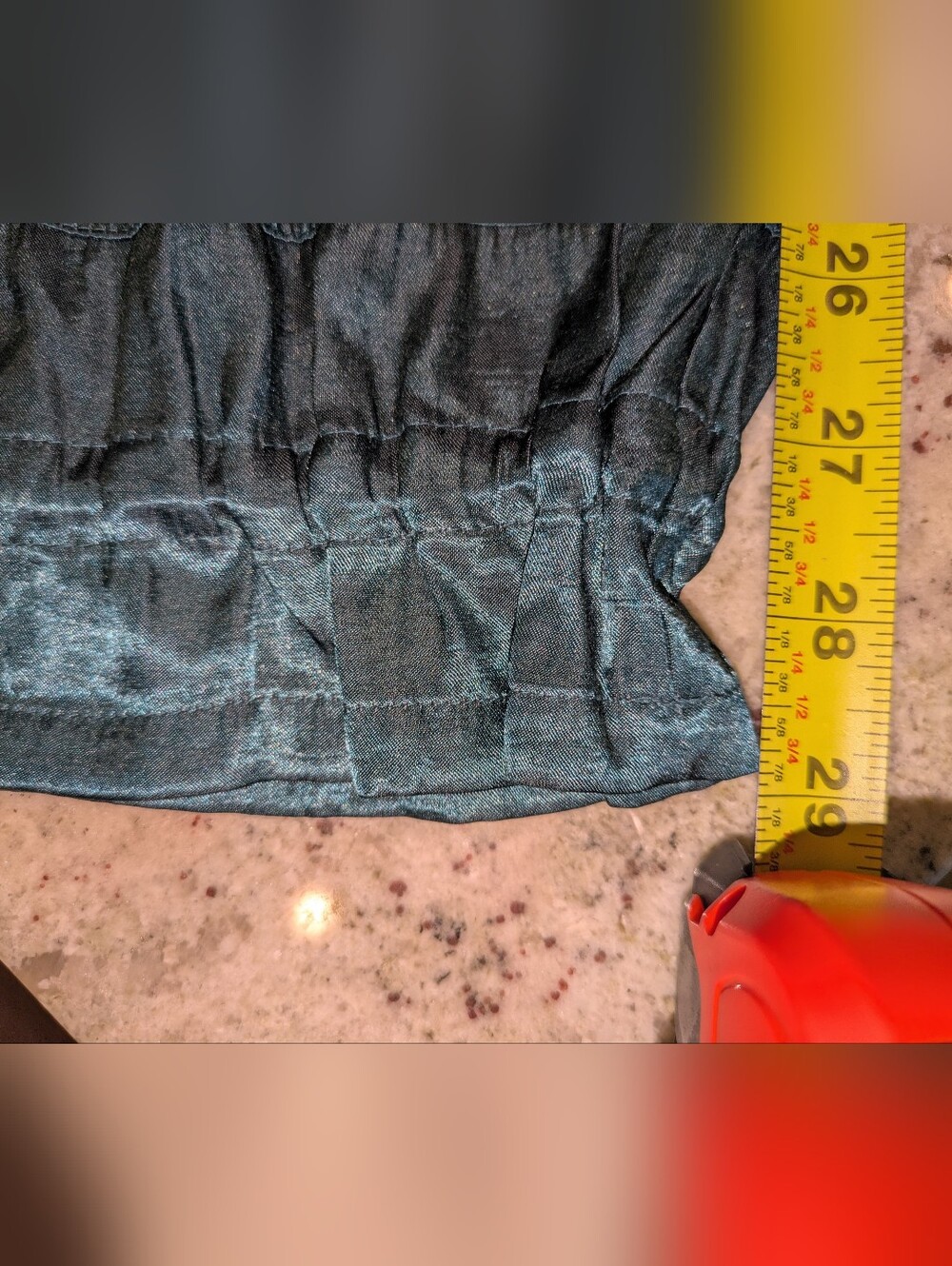 Victoria's Secret Satin Cargo Jogger Pants Green Shimmer Elastic Hem Medium Y2K - Picture 7 of 10